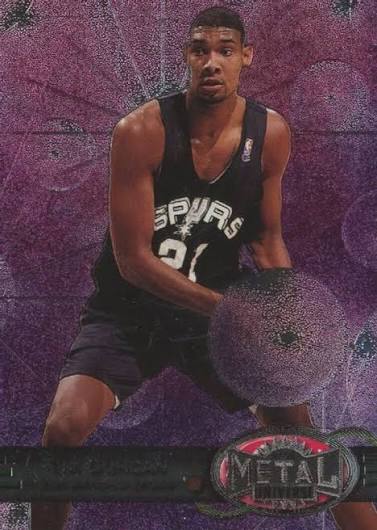 Tim Duncan basketball card with Metal Universe text