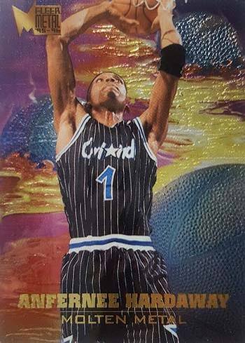 Penny Hardaway basketball card with Molten Metal text